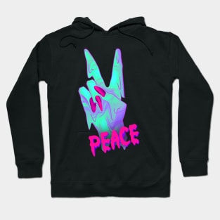 cyberpunk peace sign Hoodie